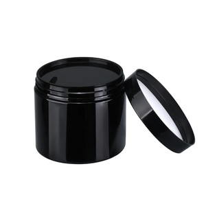 Pots cosmétiques en plastique blanc vides rechargeables de 4oz avec couvercles fabriqués au Vietnam en PET - Product Image 2