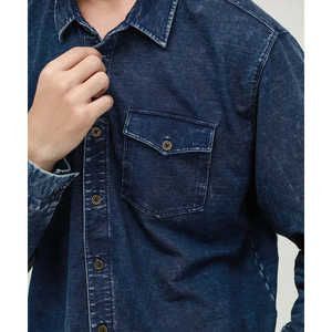 Camisa de mezclilla con botones para hombre - Product Image 5