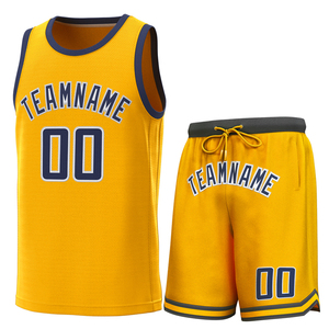 Conjuntos de uniformes de baloncesto de marca personalizada, ropa de entrenamiento de manga corta transpirable de talla grande, 100% poliéster, nombre de equipo personalizado - Product Image 2
