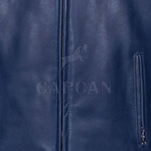 Uniquely Designed Waterproof Zipper Leather <b>Jacket</b> for <b>Men</b> Custom Brand Logo Stand Collar <b>Summer</b> Style Available Multiple - Product Image 6