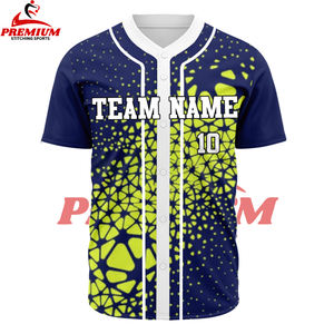 เสื้อซอฟต์บอลแบบมีกระดุมเสื้อซอฟต์บอลมีกระดุมเสื้อเจอร์ซีย์ใส่เล่นเบสบอลตามสั่ง - Product Image 5