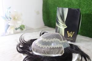 Peluca BD WB-0016 Modelo ZAARA para Hombre, 100% Cabello Humano Remy, Peluca con Frente de Encaje, Ondas Profundas, Ondas de Agua Indias, Textura de Cabello Liso - Product Image 4