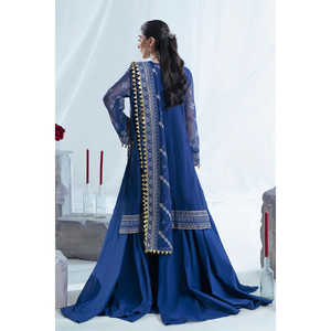 Conjunto de Vestido Indio de 3 Piezas en Tela de Algodón Bordada con Pantalón de Seda Cruda, Modelo Salwar Kameez para Festivales, Número de Modelo FE-52163 - Product Image 6