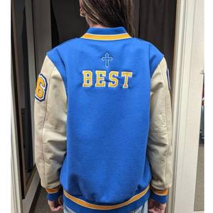 แจ็กเก็ตเบสบอลยูนิเซ็กส์สำหรับผู้ชายเสื้อแจ็กเก็ตเบสบอลสไตล์ใหม่ปักชื่อได้ตามต้องการ - Product Image 4