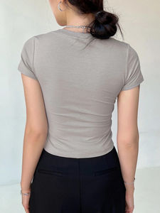 Nueva Llegada, Camisetas Deportivas Unisex para Yoga, Gimnasio, Verano, Lindas, Transpirables, de Manga Corta, para Entrenamiento, Ejercicio Físico - Product Image 3