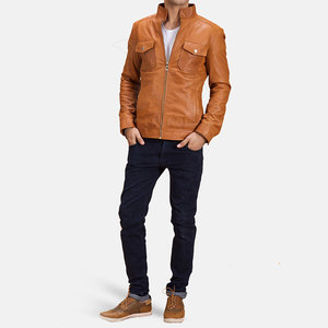 Vente en gros Veste en cuir pour homme Veste d'hiver en cuir pour homme Veste en cuir robuste pour homme - Product Image 5