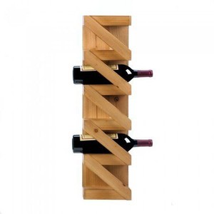 Casier à vin mural en bois, Design incurvé Unique, fabricant, nouveau Design, mangue, bois d'acacia, casier à vin décoratif mural - Product Image 4