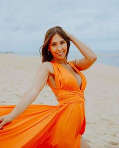 Vestido volador fluido para mujer Vestido largo de maternidad Vestido de sesión de fotos de preboda en la playa - Product Image 1