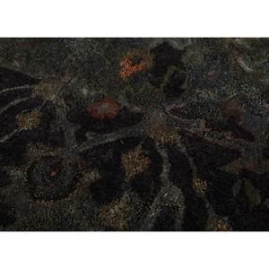 พรมไหมพรมถักมือ Mythos สีเทาและดำ ลายเหรียญ  ทอแบบเรียบและปอกระเจา สำหรับใช้ในบ้าน-Taq-622 - Product Image 3