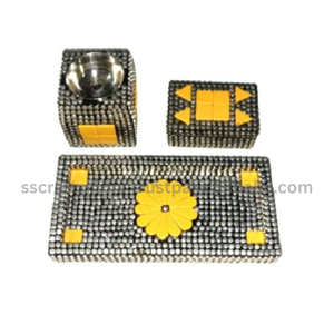 Incense Burner Set with Wood and Metal Tray <b>Box</b> Home Decor Arabic Mubkhar Bakhoor Tray Set <b>Ramadan</b> <b>Gift</b> for Religious Use - Product Image 1