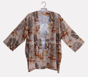 Cotton Printed <b>Kaftan</b> for Women Beautiful Short Summer Nightwear Daily Wear Ladies Robe by Zed Aar Export - Product Image 4