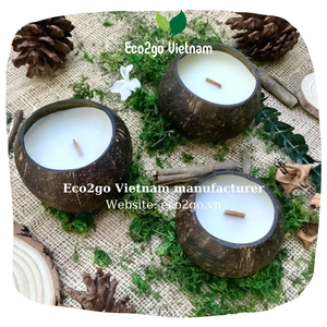 Bol en coquille de noix de coco pour la fabrication de bougies avec logo personnalisé et coquille de noix de coco de haute qualité au Vietnam - Product Image 6