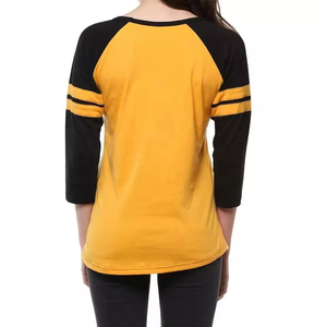 Camisetas de Manga Larga con Cuello Redondo para Mujer, de Poliéster/Algodón, Diseño Personalizado, Estilo Vintage con Botones, para Invierno, Venta al Por Mayor de Fábrica - Product Image 2