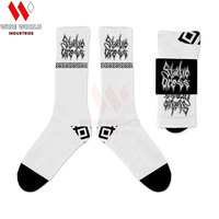 Chaussettes de sport personnalisées avec logo, chaussettes de compression athlétiques, chaussettes de sport respirantes à séchage rapide, en coton/nylon, polaire, pour l'hiver, pour la course à pied
