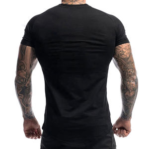 T-shirts d'été pour hommes Coupe ample 100% T-shirt imprimé de couleur unie en coton et polyester 2026 - Product Image 6