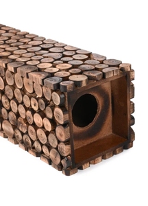 <b>Tall</b> Square Shaped Wood Crafted Flower Vase for Home Office Decor Rustic Long <b>Wooden</b> Flower Vase Elegant Decor for Home Office - Product Image 2