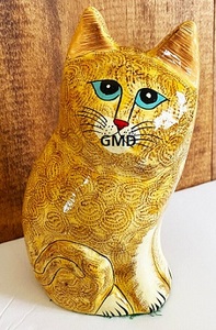 Rumikrafts fait à la main en papier mâché chat solide pour les amoureux des chats, décoration intérieure - Product Image 2