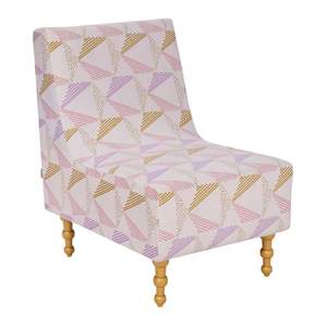 Juanetta Elegant Living Room <b>Chair</b> Full-Back Velvet <b>Lounge</b> with Abstract Print - Product Image 6