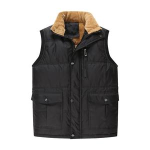 Autumn Winter <b>Men</b> Leather Solid Eco-Friendly Thick Warm Waistcoat Fleece <b>Thermal</b> Soft Vest Windproof Sleeveless Jacket - Product Image 6