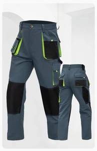Pantalon de soudage en peau de vache résistant à la chaleur et aux flammes pantalon de sécurité industrielle antistatique avec motif droit - Product Image 3