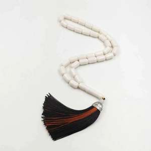 สร้อยข้อมือลูกประคำสีขาวเรซิ่น tasbih 33เม็ดเครื่องประดับอิสลามมุสลิม tasbih Arabic Eid Mubarak ของขวัญมุสลิม - Product Image 1