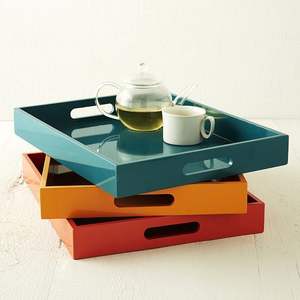 Plateaux de service en bois de qualité supérieure avec finitions naturelles pour organiser et servir des repas, des boissons ou à des fins décoratives - Product Image 6