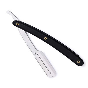 Maquinilla de afeitar recta, cuchillas de afeitar de un solo filo, mango de madera ligero, maquinilla de afeitar de garganta cortada para peluquero - Product Image 4