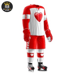 Vente en Gros Meilleure Qualité Nouveau Style Uniforme de Hockey sur Glace Sublimé Entièrement Personnalisé Maillot de Hockey sur Glace & Shorts - Product Image 3