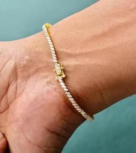 2025 vente chaude à la mode Moissanite diamant argent Tennis pour Bracelet pour hommes femmes 2MM 3MM 4MM 5MM mode bijoux Bracelet - Product Image 4