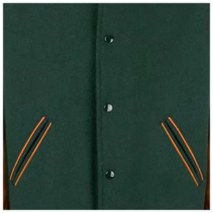 Chaqueta de invierno con bordado de letras de chenilla y manga de cuero PU universitario personalizada, chaqueta con letras, chaqueta universitaria de lana Letterman para hombre - Product Image 5