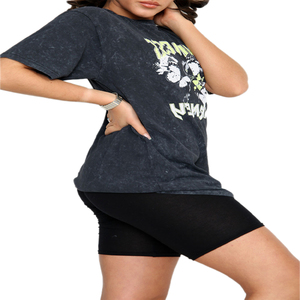 Camiseta 100% de algodón con Logo personalizado para mujer, camiseta en blanco con impresión de 180gsm, venta al por mayor - Product Image 4