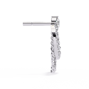 Boucles d'oreilles en or 18 carats avec diamants brillants de laboratoire, design élégant - Product Image 6