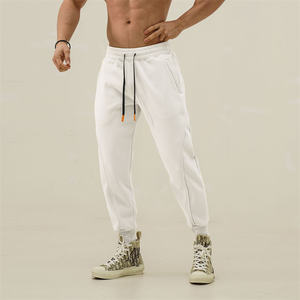 กางเกงแนวสตรีทของผู้ชายกางเกงผ้าโพลีเอสเตอร์ทรงตรงพอดีตัวกางเกงถักทรงตรงกลาง - Product Image 3