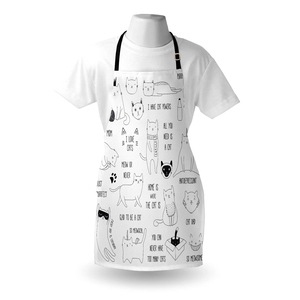 Tablier de cuisine à impression personnalisée en pur coton réglable par sublimation de haute qualité avec logo privé - Product Image 1