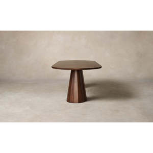 Oval Dining <b>Table</b> Bank Collection Wood and Sintered Stone Assembled for Home Office Living Room Furniture - Product Image 2