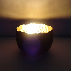 Decoración de mesa hecha a mano de hierro, cuenco de Navidad y Pascua, soporte de pilar de vela votiva, soporte de boda y regalo decorativo, corte de rejilla - Product Image 1