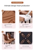Chaise de salle à manger ergonomique de luxe moderne, pieds dorés, revêtement en cuir, coussin en latex, pieds en acier carbone, meubles de maison, hôtel