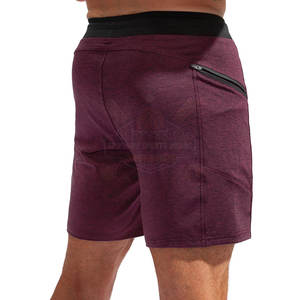 Venta al por mayor de pantalones cortos de gimnasio para hombre de talla grande personalizados ajuste suelto y cordón 100% algodón patrón sólido estilo casual venta en línea - Product Image 2