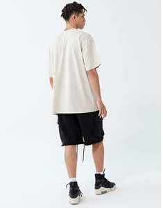 เสื้อยืดโอเวอร์ไซส์โชว์ไหล่ทรงโอเวอร์ไซส์เสื้อยืดโชว์ไหล่สำหรับผู้ชายเสื้อยืดสำหรับผู้หญิงและผู้ชายผ้าคอตตอนไซส์ใหญ่พิเศษ - Product Image 6