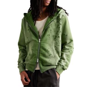 Nuevo Estilo 2026 Sudadera con Capucha para Hombre de Alta Calidad, Estilo Urbano, Lisa, con Efecto Teñido, Vintage, Desgastado y Lavado, para Envío Directo - Product Image 4