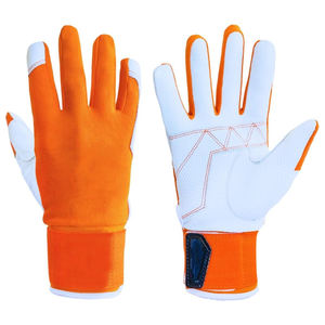 Guantes de bateo de béisbol de cuero de vaca genuino con puño largo profesional Guantes de bateo de precios razonables de la mejor calidad - Product Image 4