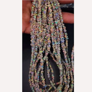 35 brins d'opale éthiopienne 3mm - 5mm perles rugueuses 1495 Cts 16 pouces Iroc ventes pierres précieuses de haute qualité non coupées US $210 pour tous - Product Image 3