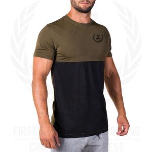 T-shirt de course en polyester de haute qualité pour hommes Quick Dry Ringer Fitness O-Neck Training Gym Sport Top - Product Image 4