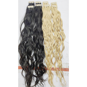 Fábrica al por mayor 100% Raw Remy Indian Hair Extensions 12a Grade Machine Trama doble Cinta de alta calidad Color personalizado Privado - Product Image 4