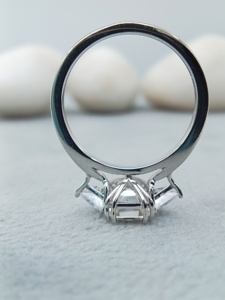 แหวนแต่งงานสำหรับผู้หญิงประดับเพชร14K/18K ตัด1.5ct คลาสสิกสำหรับงานแต่งงานผ่านการรับรองจาก GIA สำหรับปาร์ตี้ - Product Image 5