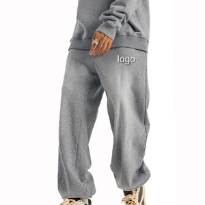 Custom Logo Washed French Terry Men Sweat Pants Casual Vintage Jogger Cotton Acid Wash Men's <b>Trousers</b> - Product Image 4