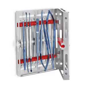 ชุดเครื่องมือผ่าตัดช่องปากสเตนเลสสตีลพื้นฐาน6ชิ้นเครื่องมือสำหรับการผ่าตัดปริทันต์สีน้ำเงินทนทาน - Product Image 5