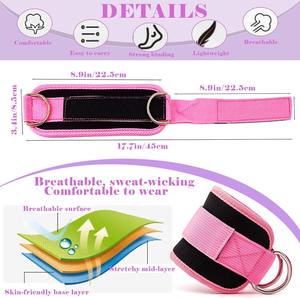 Correa de Tobillo Acolchada de Neopreno Personalizada al por Mayor para Máquina de Cable, Ajustable, para Ejercicios de Musculación, Fitness, Piernas, Glúteos y Kickback - Product Image 5