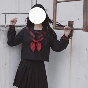 Uniforme scolaire primaire noir, uniforme de classe japonaise, uniforme de marin bleu marine, uniforme unisexe, costume d'anime COS JK, 100% polyester - Product Image 2