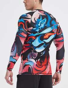 Rashguard à manches longues personnalisé par sublimation, compression, motif dragon, rashguard MMA pour homme, haut de compression à manches longues BJJ - Product Image 4